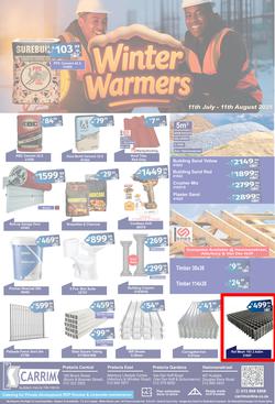 K Carrim Builders Mecca : Winter Warmers (11 July - 11 August 2025), page 1