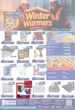 K Carrim Builders Mecca : Winter Warmers (11 July - 11 August 2025), page 1