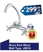 Nova Sink Mixer Wall Type 45816