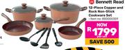 Bennett Read 12 Piece Copper & Rock Non Stick Cookware Set-Per Set