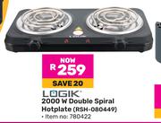 Logik 2000W Double Spiral Hotplate RSH-080449