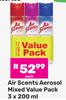 Air Scents Aerosol Mixed Value Pack-3 x 200ml