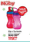 Nuby Flip n Tip Bottle Assorted-300ml Each