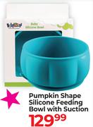 Baby Things Pumpkin Shape Silicone Feeding Bowl With Suction