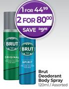 Brut Deodorant Body Spray Assorted-120ml