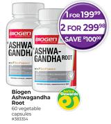 Biogen Ashwagandha Root 60 Vegetable Capsules-For 1