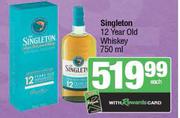 Singleton 12 Year Old Whisky-750ml Each