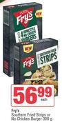 Fry's Southern Fried Strips Or No Chicken Burger-300g Each