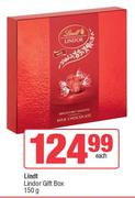 Lindt Lindor Gift Box-150g Each