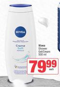 Nivea Shower Gel/Cream-500ml Each