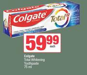 Colgate Total Whitening Toothpaste-75ml Each