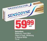 Sensodyne Multicare, Fresh Mint, Clean & Fresh, Whitening Or Natural White-75ml Each