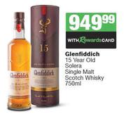 Glenfiddich 15 Year Old Solera Single Malt Scotch Whisky-750ml