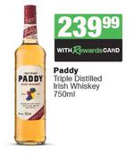 Paddy Triple Distilled Irish Whisky-750ml