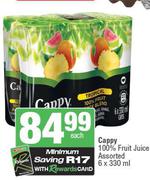 Cappy 100% Fruit Juice Assorted-6 x 330ml