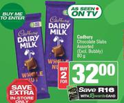 Cadbury Chocolate Slabs Assorted(Excl. Bubbly)-For 2 x 80g