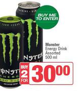 Monster Energy Drink Assorted-For 2 x 500ml