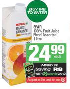 Spar 100% Fruit Juice Blend Assorted-1Ltr