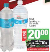 Spar Sparkling Or Still Water-For 2 x 1.5ltr