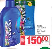 Satiskin Foam Bath 2 Ltr & Refill Pouch 1Ltr-For Both