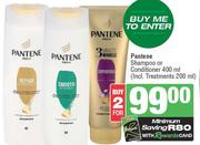 Pantene Shampoo Or Conditioner 400ml (Incl. Treatments 200ml)-For 2