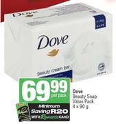 Dove Beauty Soap Value Pack-4 x 90g Per Pack