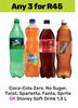 Coca Cola Zero,No Sugar,Twist,Sparletta,Fanta,Sprite Or Stoney Soft Drink-For 3 x 1.5L