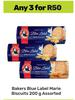 Bakers Blue Label Marie Biscuits Assorted-For 3 x 200g
