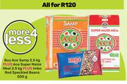 Ace Samp 2.5Kg + Ace Super Maize Meal 2.5Kg + Imbo Red Speckled Beans 500g-For All