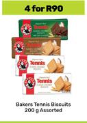 Bakers Tennis Biscuits Assorted-For 4 x 200g