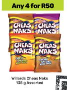 Willards Cheas Naks Assorted-For 4 x 135g
