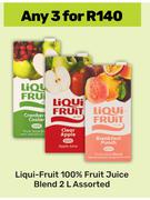Liqui Fruit 100% Fruit Juice Blend Assorted-For 3 x 2L