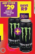 Monster Energy Drink-For 2 x 500ml