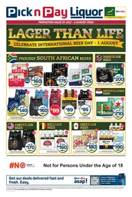 Pick n Pay : Lager Than Life (31 July - 03 August 2025)