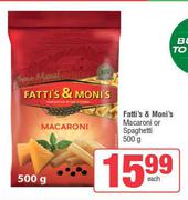 Fatti's & Moni's Macaroni Or Spaghetti-500g Each
