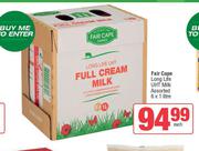 Fair Cape Long Life  UHT Milk Assorted 6 x 1Ltr-Each