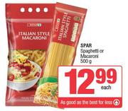 Spar Spaghetti Or Macaroni-500g Each