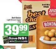 Best Choice Light Brown Sugar-2Kg Each
