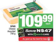 Spar Cheese Assorted-700g Each