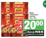 Royco Packet Soups Assorted-For 4 x 45g-50g