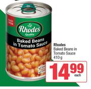 Rhodes Baked Beans In Tomato Sauce-410g Each