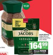 Jacobs Kronung Coffee 200g Or Refill Pouch 230g-Each