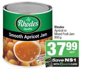 Rhodes Apricot Or Mixed Fruit Jam-900g Each