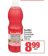 SaveMor Smoothie Concentrate Assorted-750ml Each