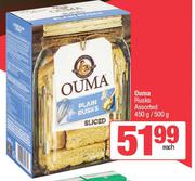 Ouma Rusks Assorted-450g/500g Each