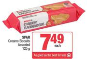 Spar Creams Biscuits Assorted-125g Each