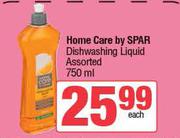 Home Care By Spar Dishwashing Liquid Assorted-750ml