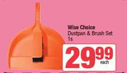 Wise Choice Dustpan & Brush Set-Per Set