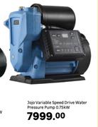 JoJo Variable Speed Drive Water Pressure Pump 0.75kw