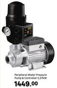 Peripheral Water Pressure Pump & Controller 0.37Kw 